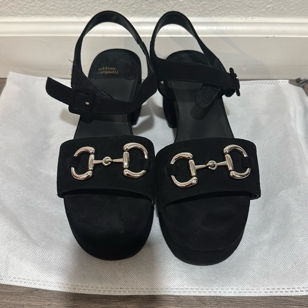 Jeffrey Campbell Black Block Heels Size 9.5